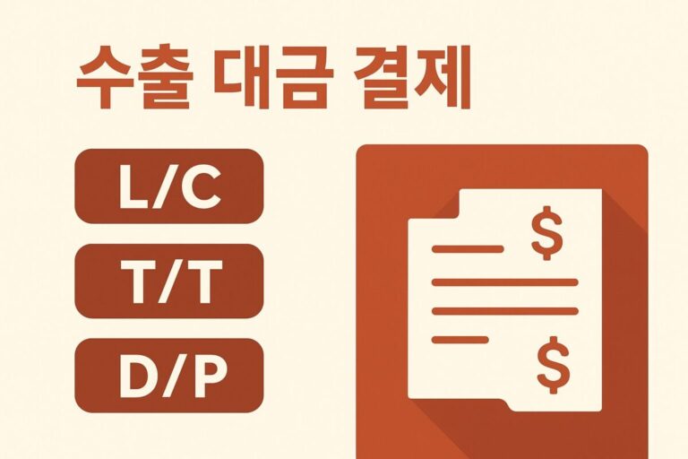 수출대금결제 방법3가지를 적은 그림입니다.