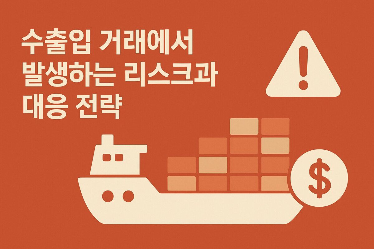 수출입거래 리스크와 전략제목의 썸네일임다 배모양이 그려진